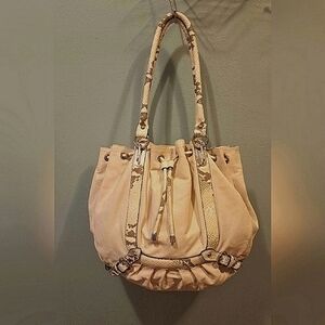 Mania Large Leather Animal Print Hobo NWOT